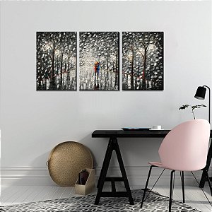 Quadro Pintura Tela luz cinzenta cinza lover romântico 5265