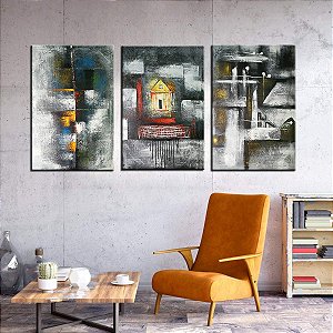 Quadro Pintura Tela emoldurado nós) moderna economize 5328