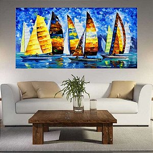 Quadro Pintura Tela Moderna Marinas 2433