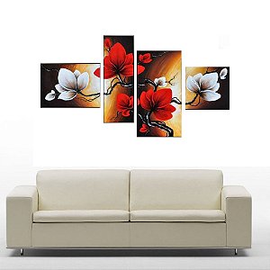 Quadro Decorativo Flores Florais Moderno 1712