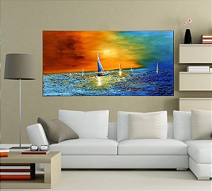 Quadro Pintura Tela Moderna Marinas 2025