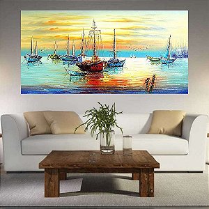 Quadro Pintura Tela Moderna Marinas 2425