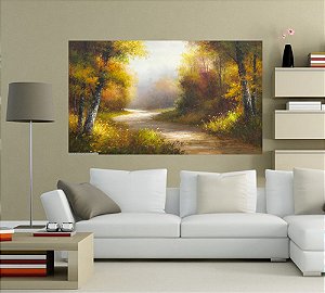 Quadro Pintura Paisagem Óleo Sobre Tela 3006