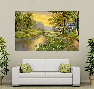 Quadro Pintura Paisagem Óleo Sobre Tela 3008