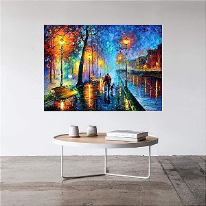 Quadro Pintura Tela Cidade Paisagem Urbana 4016