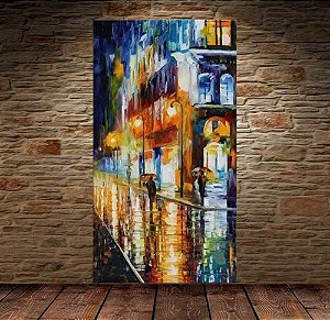 Quadro Pintura Tela Cidade Paisagem Urbana 4307