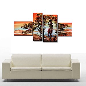 Quadro Decorativo Africano Paisagem 443