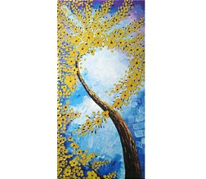 Quadro Arvore Azul  80x160cm