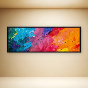 Quadro Decorativo Abstrato Colorido Moderno Textura Espatulada 6004