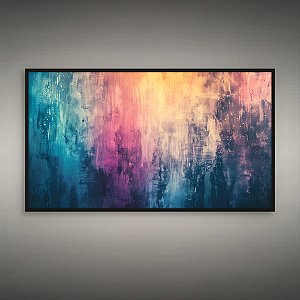 Quadro Decorativo Abstrato Moderno com Cores Vibrantes e Efeito Aquarela 6028