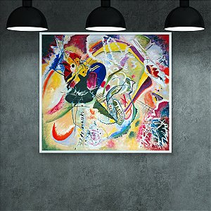 Quadro Decorativo Abstrato Wassily Kandinsky Composição Colorida Expressiva 6019