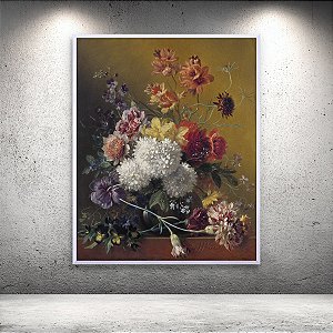 Quadro Decorativo Natureza Morta Buquê de Flores Coloridas Clássicas 6156
