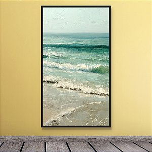 Quadro Decorativo Paisagem Marinha Ondas do Mar e Praia Realista 6288