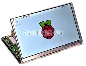 Tela Monitor LCD 7 polegadas HDMI VGA com Suporte Acrílico