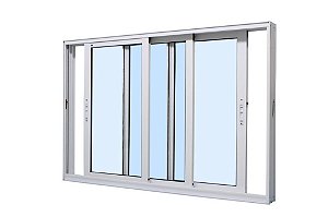 Vitro 3 planos sem grade aluminio branco linha 25