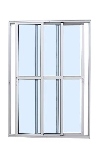 Porta balcao sacada 3 planos branca linha 25