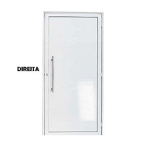 Porta lambril com puxador em alumínio branco - linha 25 Premium