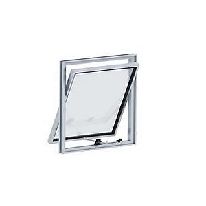 Maxim ar 1 seção alumínio brilhante c/ vidro mini boreal