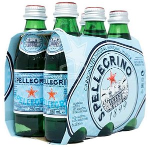 Agua San Pellegrino com gás vidro 250ml IMP 24un