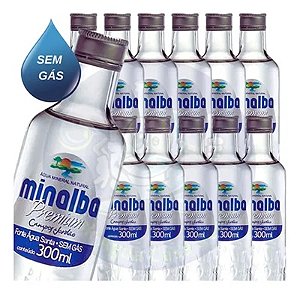 Agua Minalba Vidro Oneway 300ml natural 12un
