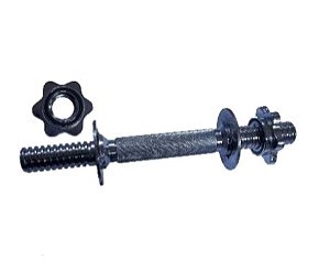 Barra Maciça 30cm com Rosca e Aro
