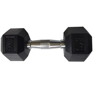 Halter Sextavado Injetado com Pegada Cromada 8kg