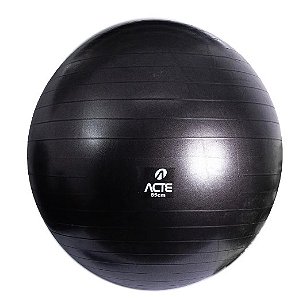Bola de Pilates 85cm, Preto, Com Bomba de Ar - Suprafit