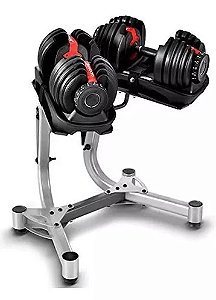 Kit Dumbbell Ajustável 2,5 a 24kg com Suporte