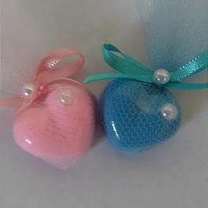 Mini Mini sabonete formato coração pérola
