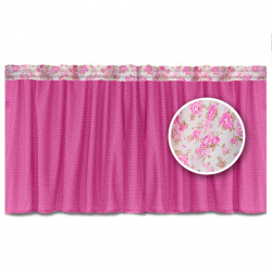 Cortina de Pia 2,20m x 80cm - Flower Pink