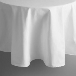 Toalha de Mesa Redonda 1,45 X 1,45 - 4 Lugares Branco Liso