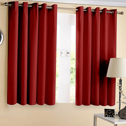 Cortina Sala ou Quarto P/ varão de 2m - Oxford Vermelho (2,60m x 1,70m alt.)