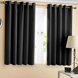 Cortina Sala ou Quarto P/ varão de 2m - Oxford Preto (2,60m x 1,70m alt.)