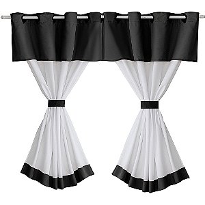 Cortina De Coz. 2,60m X 1,20m - Bandô Preto Oxford Liso