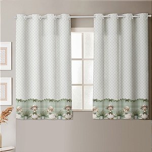 Cortina Cozinha Simples 2,20m x 1,40m - Coleção Patinhos Digital