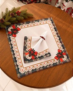 Kit 2 Guardanapos de Tecido Mesa Posta - Coleção Natal