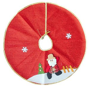 Jogo Com 2 Papai Noel Com Árvore de Natal Iluminada 15,5cm Resina - SALDÃO.  - Papel Mache