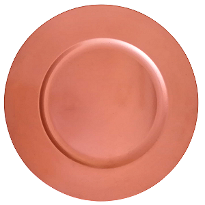 Jogo Com 6 Sousplats / Bandejas Lisa Rose Gold Ø33cm.