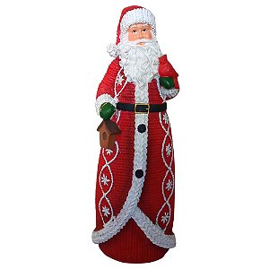 Jogo Rosto Papai Noel Resina 12cm Pendente Árvore Natal 2 Unidades