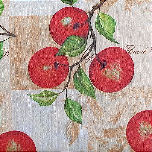 Toalha de Mesa Quadrada 180x180cm Maçãs -Tecido