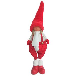 Boneco Natalino Winter Em Pé Para Bancada 49x16x11cm.