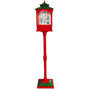 Poste Natalino 124cm Com Luz Músicas e Movimento Bivolt