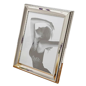 Porta Retrato para Fotos 15x20cm Com Moldura 26x21,5x3cm Aço Inox Wolff