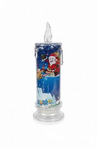 Vela Led com Estampa Natalina 18cm Acílico - Wincy.