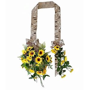 Enfeite de Porta Guirlanda Primavera Escapulário Dupla Face