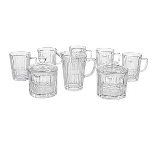 Jogo Café 9 Pç Harmony Com Dizeres Vidro - Wolff