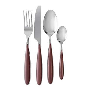 Faqueiro 24 Pç Aço Inox Cabo Tipo Madeira - Malasia