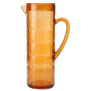 Jarra de Acrílico Âmbar 1,5 Litros Vintage Detalhes em Relevo