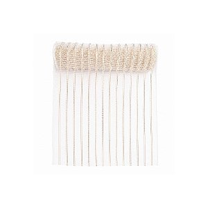 Tela Decorativa Branco Com Fio Dourado 26cmx5m Natal ou Evento