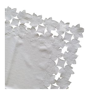 Toalha De Mesa Retangular 180x270cm Linho Bordado Vazado Saldão